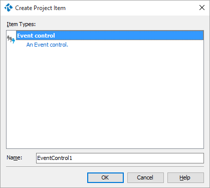 Create Project Item Dialog (Creation of Child Elements)