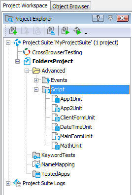 Project contents without folders