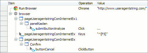 Keyword test that automates form resubmission confirmation