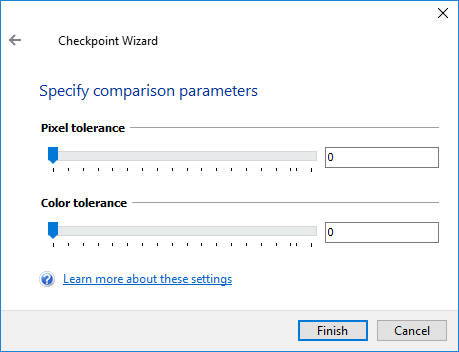 Region Checkpoint comparison parameters Region Checkpoint comparison parameters