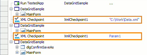 Parameterized File Checkpoint Operation