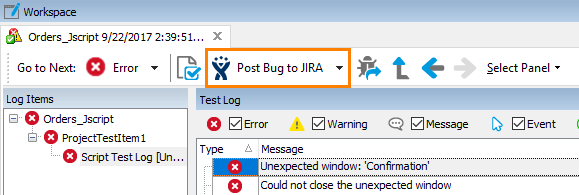 Post Bug to JIRA