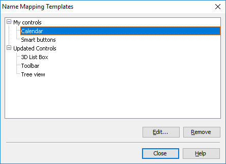 Name Mapping Templates dialog