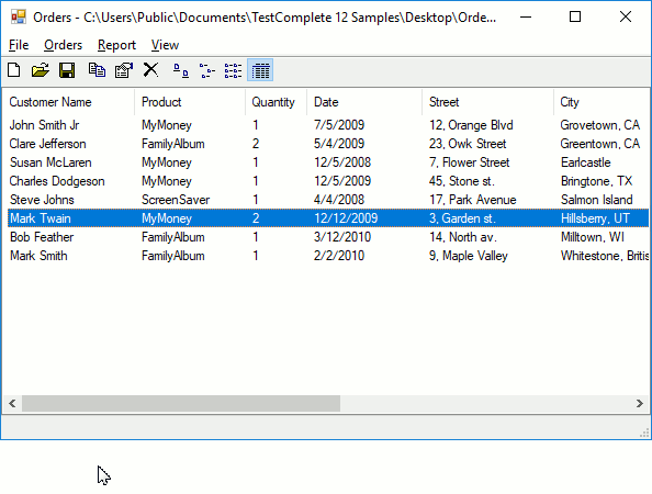 Getting Started With TestComplete (Desktop): Selecting the object to check