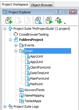 Project contents without folders
