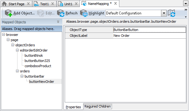 Sample Name Mapping for a Flex application