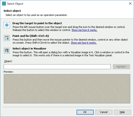 Select Object dialog
