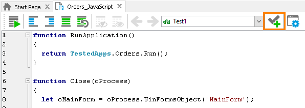 Adding checkpoints to script tests