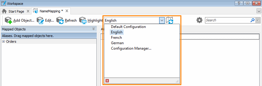 Name mapping configurations