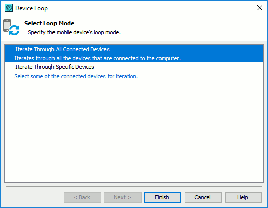 Getting Started With TestComplete (iOS): Device Loop Operation Parameters