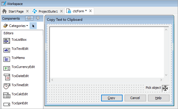 Copy Text to Clipboard Form
