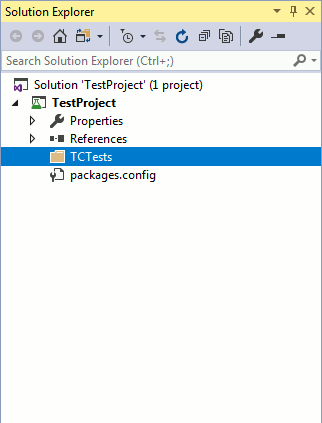 TestComplete integration with Visual Studio: Add a new folder