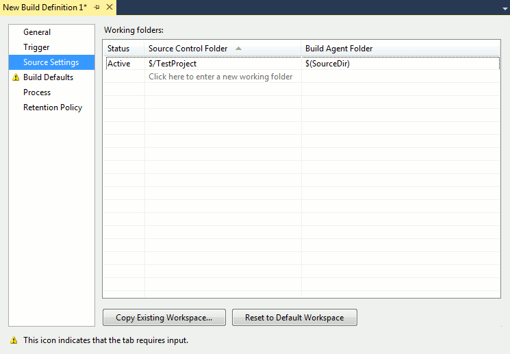 TestComplete integration with Visual Studio: Mapping TFVC repositories to a build folder