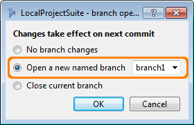 Creating Branches in TortoiseHg Branch Operation Dialog