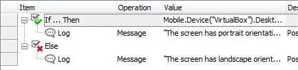 Checking mobile screen orientation in keyword tests