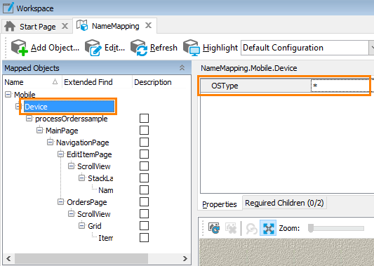 Testing Xamarin.Forms applications tutorial: Modify the recognition criteria of the Device object