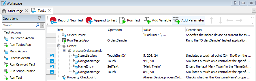 Testing Xamarin.Forms applications tutorial: The Recorded test