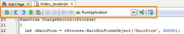 Code Editor’s Toolbar