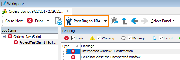 Post Bug to JIRA