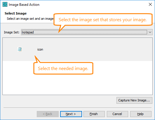 Image-Based Testing Tutorial: Selecting image