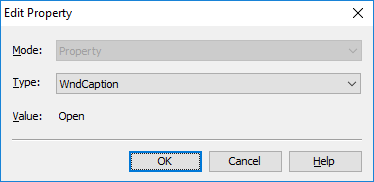 Edit Property dialog