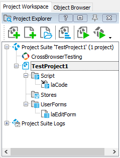 Test Project in the Project Explorer