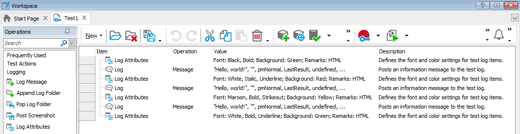 Custom Operation in a Keyword Test Custom Operation in a Keyword Test