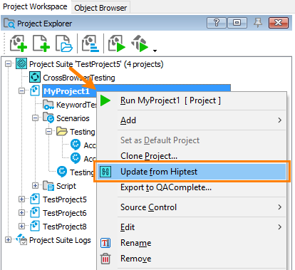 Manual synchronization with HipTest