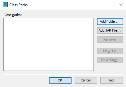 Class Paths dialog