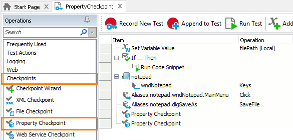 Property Checkpoint: Adding property checkpoints to keyword tests