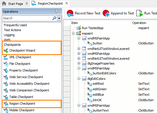 Region Checkpoint: Adding region checkpoints to keyword tests