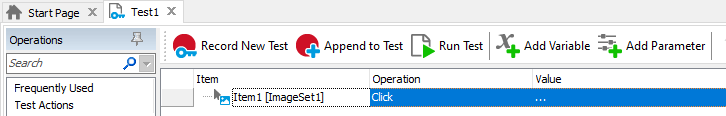 Image-Based Testing: Simulating user actions in an image-based keyword test