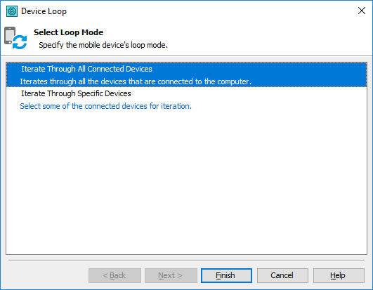 Getting Started With TestComplete (Android): Device Loop Operation Parameters