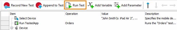 Getting Started With TestComplete (iOS): Running the test