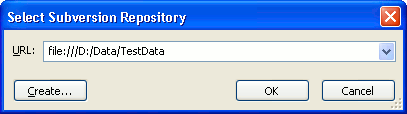 Select Subversion Repository Dialog