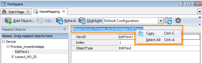 Copying an Alias to the Clipboard