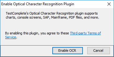 Enable the Optical Character Recognition plugin provided by the Intelligent Quality add-on