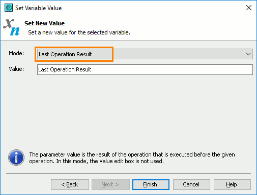 Select Last Operation Result