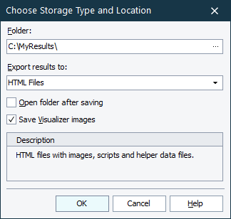 Choose Storage Type and Location Dialog