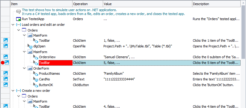 Test Command With Breakpoint