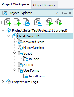 Test Project in the Project Explorer