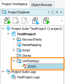 Selenium testing in TestComplete: Adding unit testing item to your project