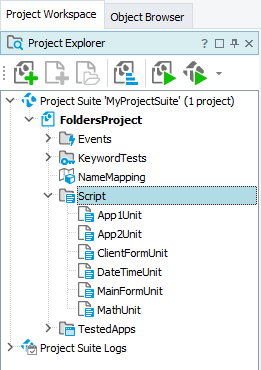 Project contents without folders