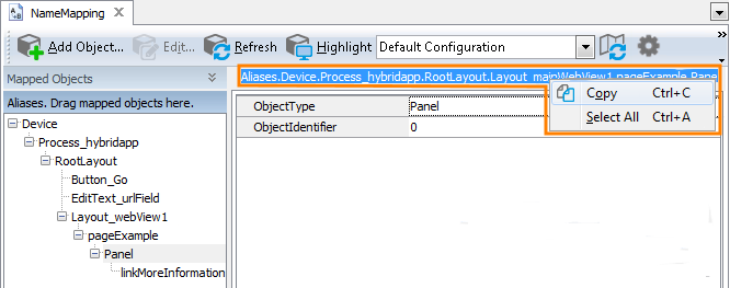 Copying an Alias to the Clipboard