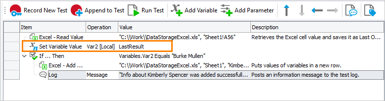 Excel - Read Value operation