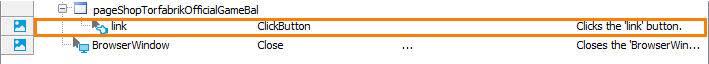The operation to clear the cart Getting Started with TestComplete (Web): Clear the cart operation
