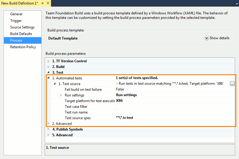 TestComplete integration with Visual Studio: Automated tests settings