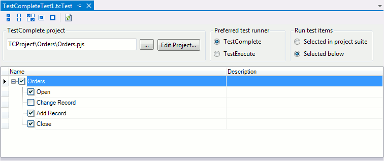 TestComplete integration with Visual Studio: Adding TestComplete Test item to Visual Studio test project