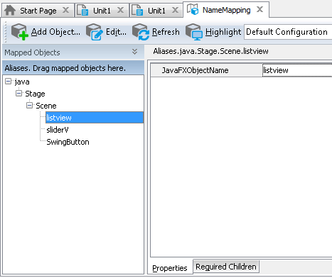 Sample Name Mapping for a JavaFX application