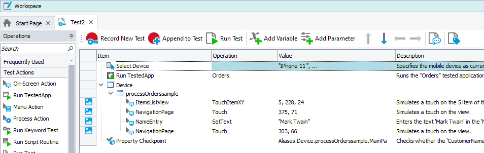 Testing Xamarin.Forms applications tutorial: The recorded test Testing Xamarin.Forms applications tutorial: The Recorded test